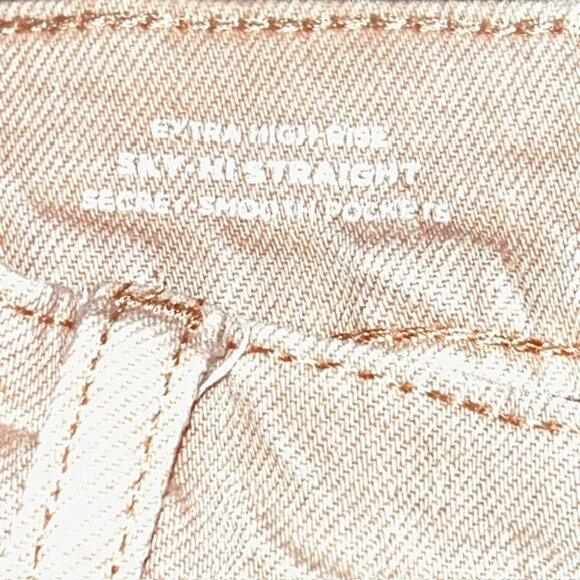 Old Navy Womens Extra High Rise Sky-Hi Straight Sz 4 Pink Pants Jeans - Picture 3 of 6